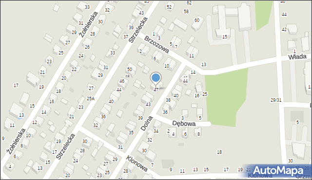 Łowicz, Dolna, 47, mapa Łowicza