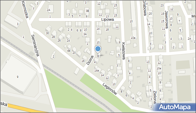 Łowicz, Dolna, 6, mapa Łowicza