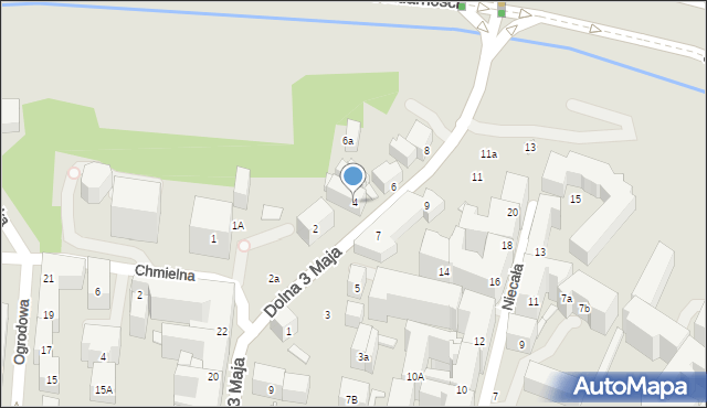 Lublin, Dolna 3 Maja, 4, mapa Lublina