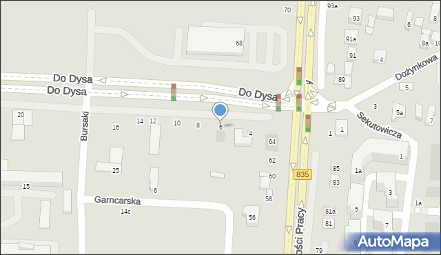 Lublin, Do Dysa, 6, mapa Lublina