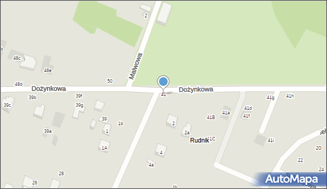 Lublin, Dożynkowa, 41, mapa Lublina