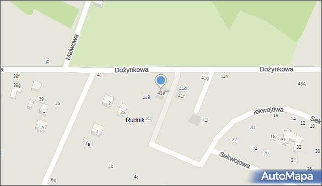 Lublin, Dożynkowa, 41a, mapa Lublina