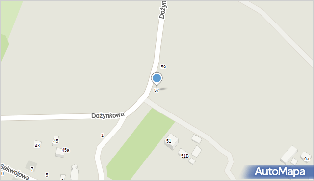 Lublin, Dożynkowa, 57, mapa Lublina