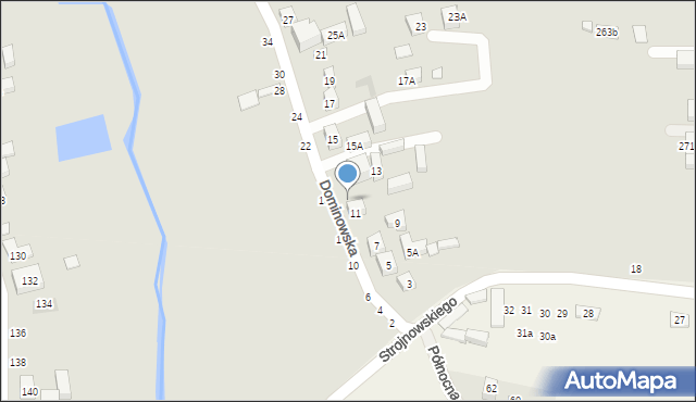 Lublin, Dominowska, 11b, mapa Lublina