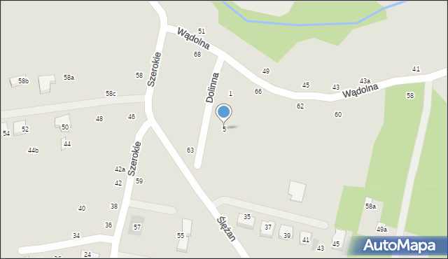 Lublin, Dolinna, 5, mapa Lublina