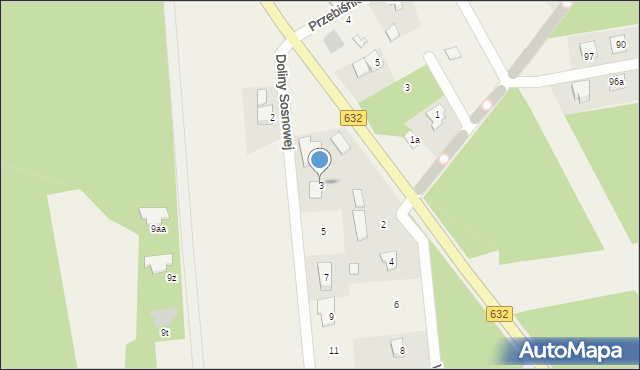 Ludwinowo Dębskie, Doliny Sosnowej, 3, mapa Ludwinowo Dębskie