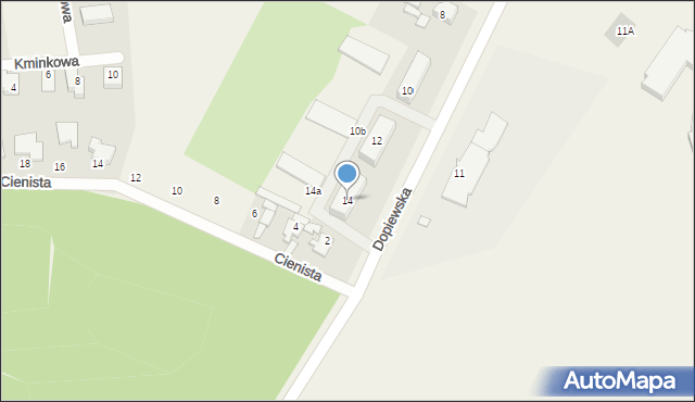 Lusówko, Dopiewska, 14, mapa Lusówko