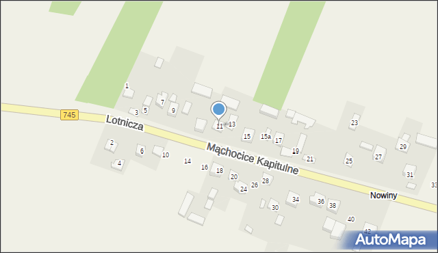 Mąchocice Kapitulne, Dolna, 11, mapa Mąchocice Kapitulne