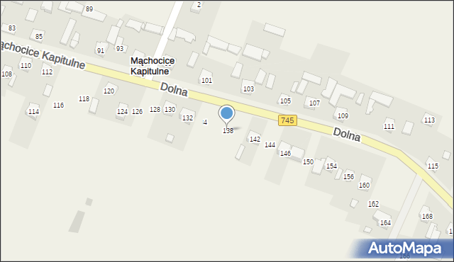 Mąchocice Kapitulne, Dolna, 138, mapa Mąchocice Kapitulne