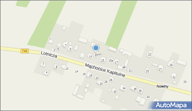 Mąchocice Kapitulne, Dolna, 13a, mapa Mąchocice Kapitulne