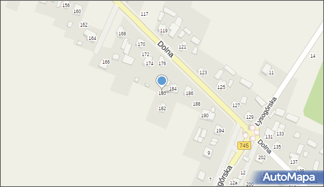 Mąchocice Kapitulne, Dolna, 180, mapa Mąchocice Kapitulne