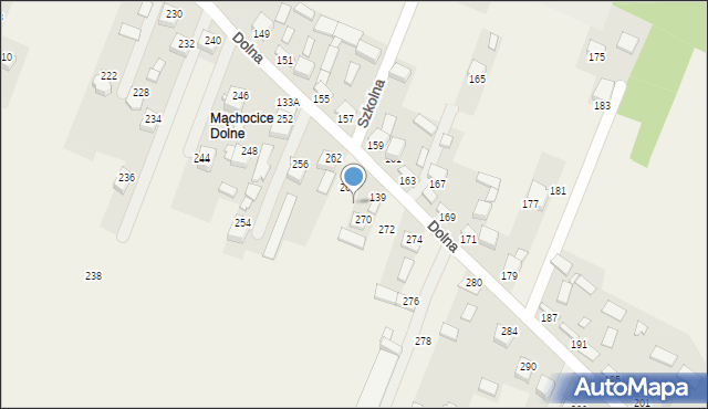 Mąchocice Kapitulne, Dolna, 268, mapa Mąchocice Kapitulne