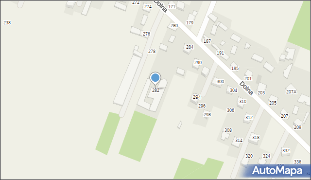 Mąchocice Kapitulne, Dolna, 282, mapa Mąchocice Kapitulne