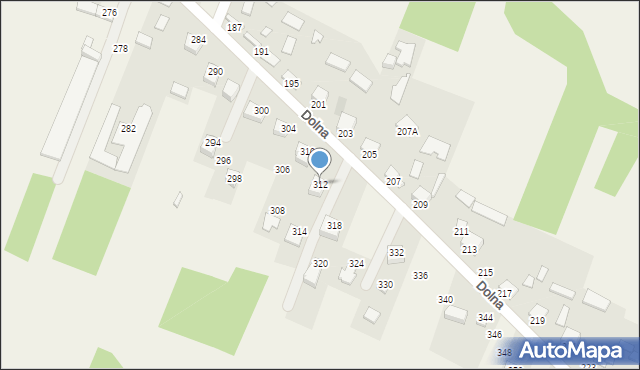 Mąchocice Kapitulne, Dolna, 312, mapa Mąchocice Kapitulne