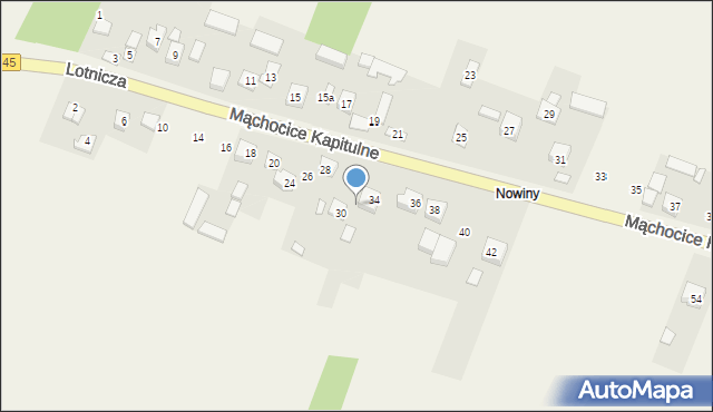 Mąchocice Kapitulne, Dolna, 32, mapa Mąchocice Kapitulne