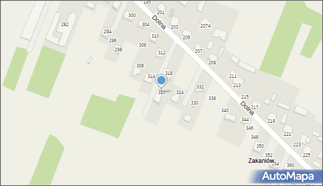Mąchocice Kapitulne, Dolna, 320, mapa Mąchocice Kapitulne