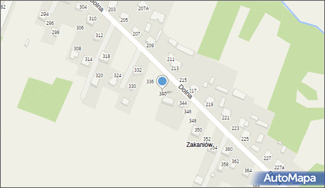 Mąchocice Kapitulne, Dolna, 340, mapa Mąchocice Kapitulne