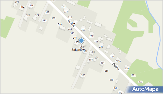 Mąchocice Kapitulne, Dolna, 352, mapa Mąchocice Kapitulne