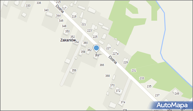 Mąchocice Kapitulne, Dolna, 364, mapa Mąchocice Kapitulne