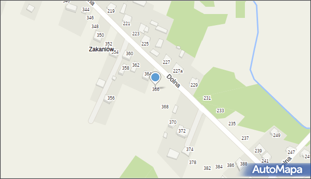 Mąchocice Kapitulne, Dolna, 366, mapa Mąchocice Kapitulne