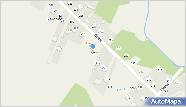 Mąchocice Kapitulne, Dolna, 368, mapa Mąchocice Kapitulne