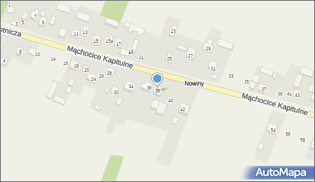 Mąchocice Kapitulne, Dolna, 38, mapa Mąchocice Kapitulne