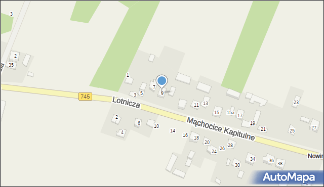 Mąchocice Kapitulne, Dolna, 9, mapa Mąchocice Kapitulne