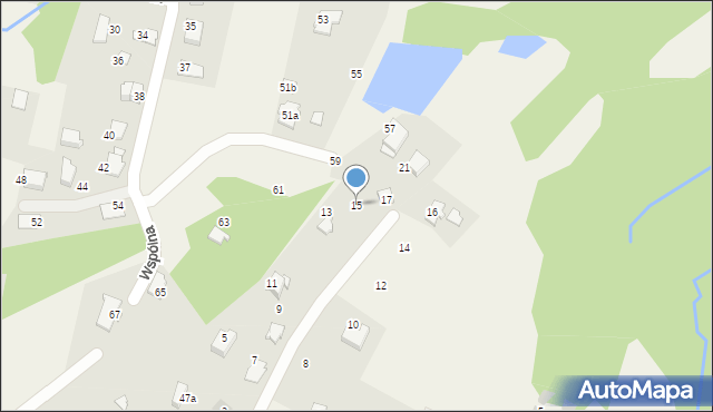 Meszna, Dolna, 15, mapa Meszna