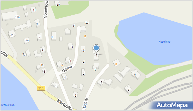 Miechucino, Dolna, 3, mapa Miechucino