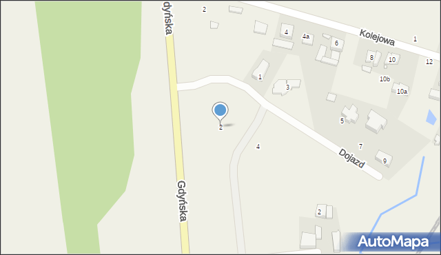 Miękowo, Dojazd, 2, mapa Miękowo