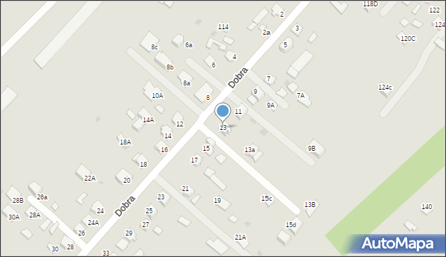 Mielec, Dobra, 13, mapa Mielca