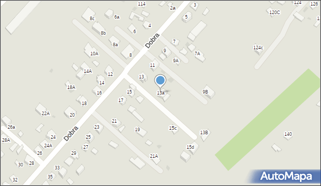 Mielec, Dobra, 13a, mapa Mielca