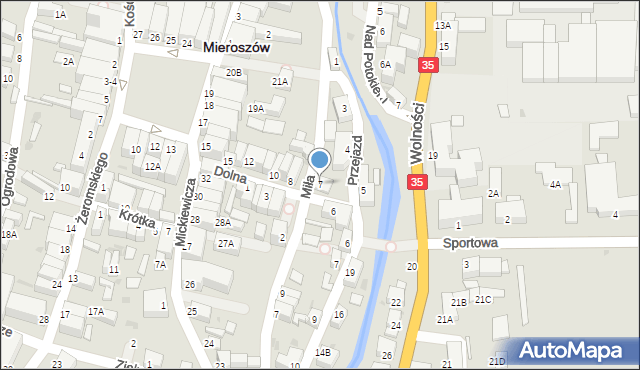 Mieroszów, Dolna, 7, mapa Mieroszów