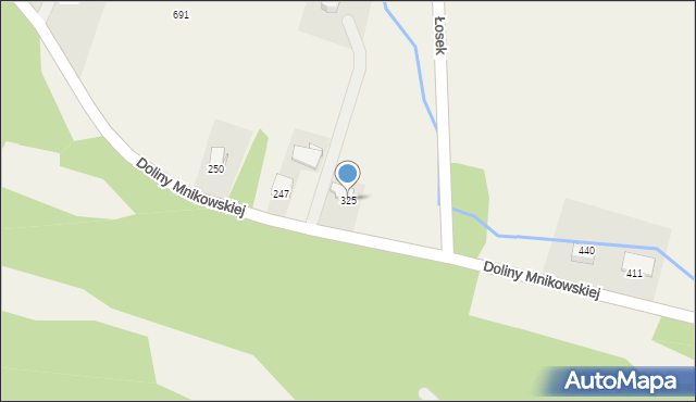 Mników, Doliny Mnikowskiej, 106, mapa Mników