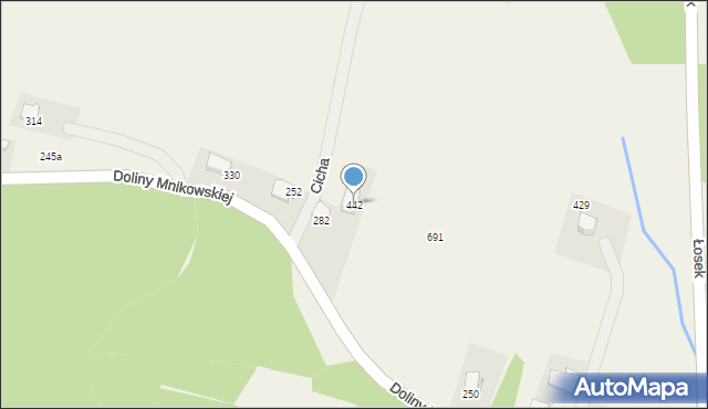 Mników, Doliny Mnikowskiej, 126, mapa Mników