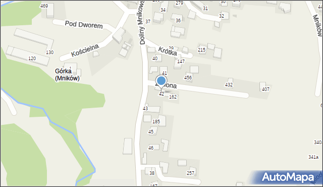 Mników, Doliny Mnikowskiej, 28, mapa Mników