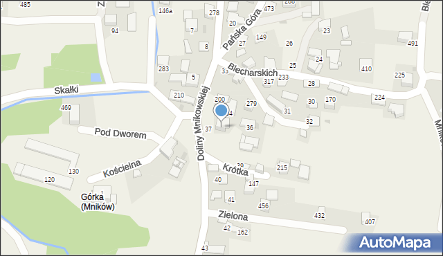 Mników, Doliny Mnikowskiej, 32, mapa Mników