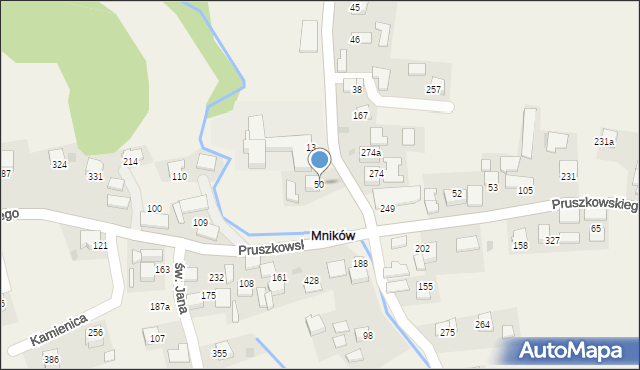Mników, Doliny Mnikowskiej, 5, mapa Mników
