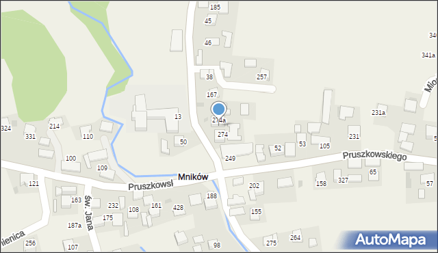 Mników, Doliny Mnikowskiej, 6, mapa Mników