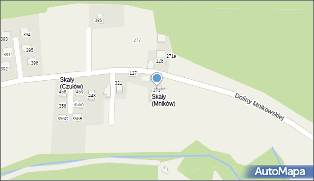 Mników, Doliny Mnikowskiej, 85, mapa Mników