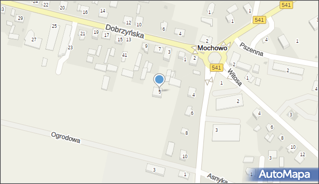 Mochowo, Dobrzyńska, 5, mapa Mochowo