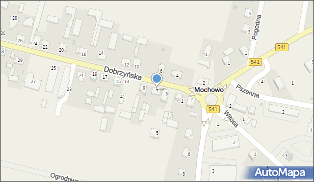 Mochowo, Dobrzyńska, 7, mapa Mochowo