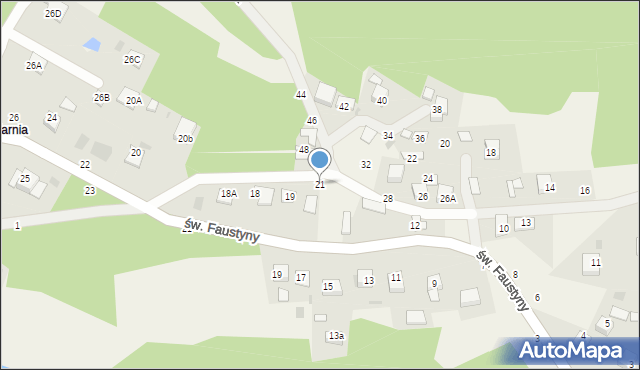 Mokrzyska, Dobrego Pasterza, 21, mapa Mokrzyska