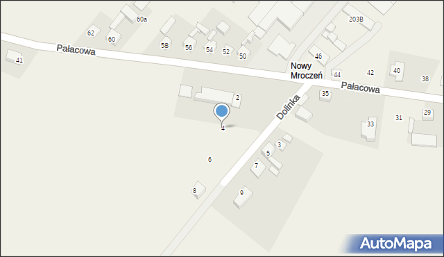 Mroczeń, Dolinka, 4, mapa Mroczeń