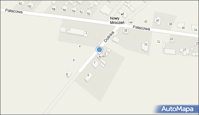 Mroczeń, Dolinka, 5, mapa Mroczeń