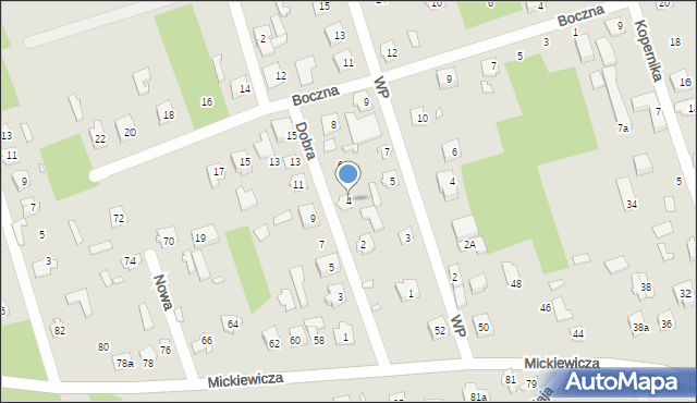 Mrozy, Dobra, 4, mapa Mrozy