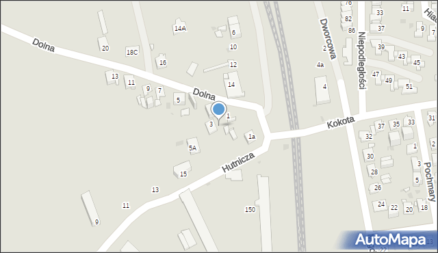 Mysłowice, Dolna, 3a, mapa Mysłowice