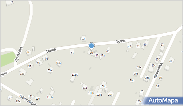 Mysłowice, Dolna, 49, mapa Mysłowice