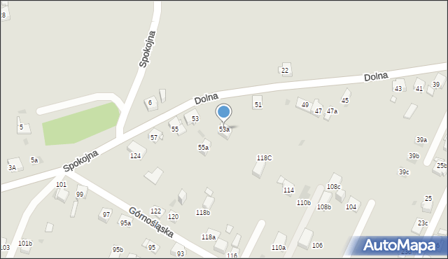 Mysłowice, Dolna, 53a, mapa Mysłowice