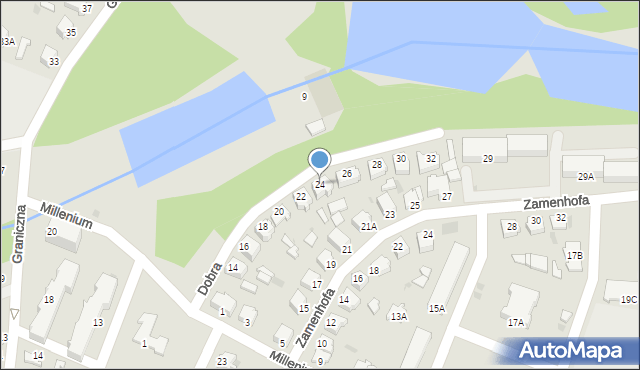 Myszków, Dobra, 24, mapa Myszków